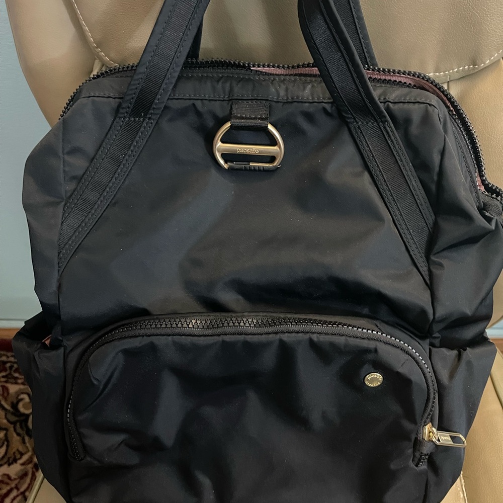 Black Nylon Backpack